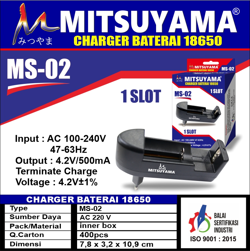 MS-02 Charger Baterai 1 Slot - Gambar 2