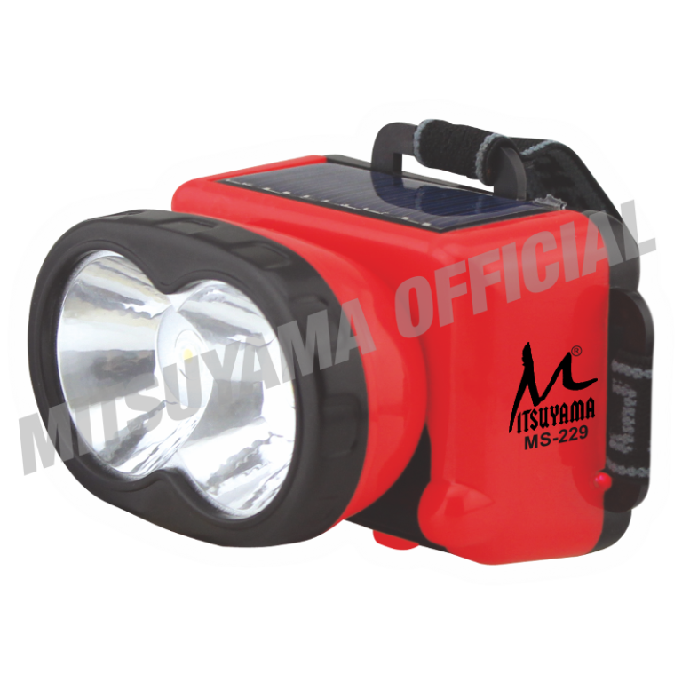 Senter Kepala MS-229 Headlamp Charge tenaga Surya
