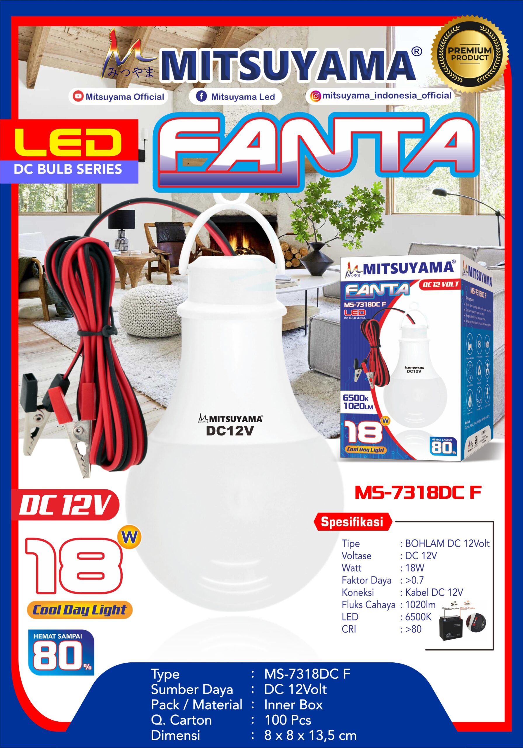 Bohlam LED DC Series FANTA - Gambar 2