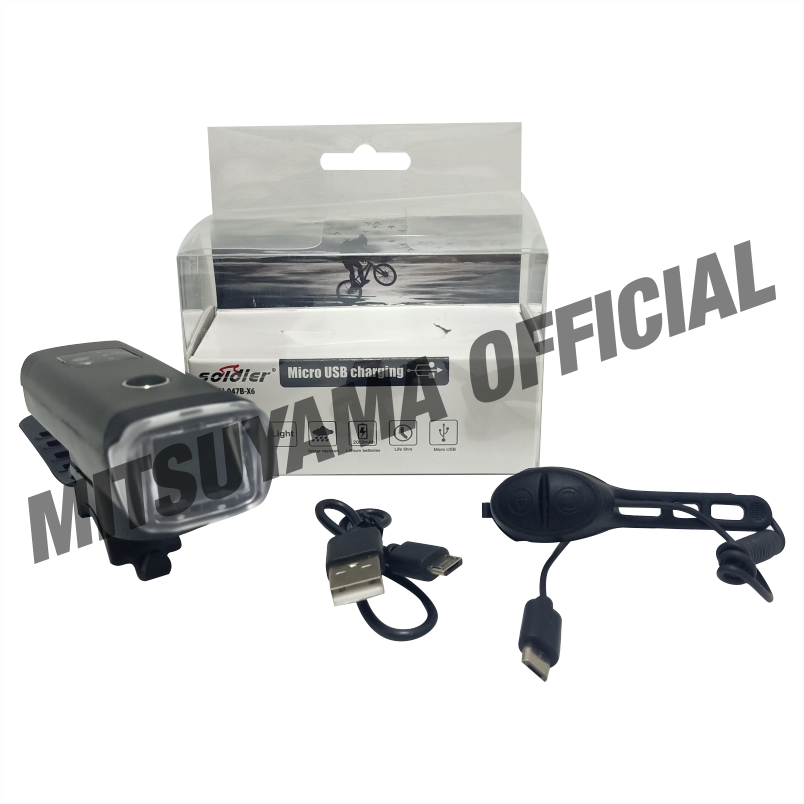X6 (047B) Lampu Sepeda + Bel