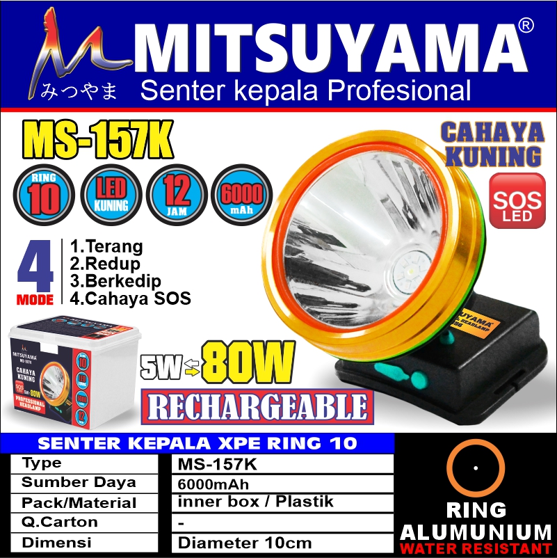Senter Kepala XPE 10 Ring MS-157K - Gambar 2
