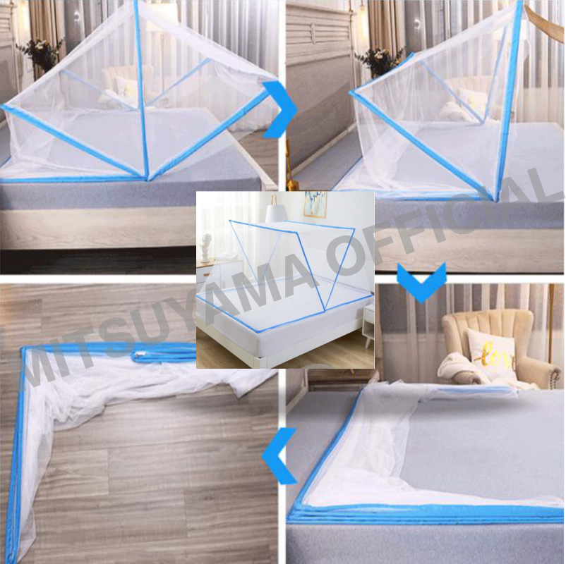 Kelambu Nyamuk Model Lipat Terbaru Portable / Mosquito Net 2 Ukuran - Ukuran KLMB 100 dan 160