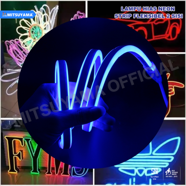 Lampu Hias LED Flexibel Merah 2 Sisi Strip SMD MS-380