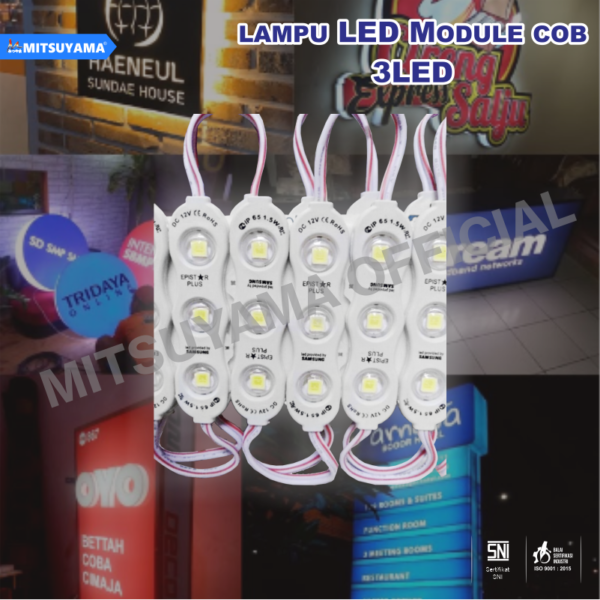Lampu LED Module 3 Watt 24 Volt / LED Modul 3 Mata Besar 3W 24V MS-M414