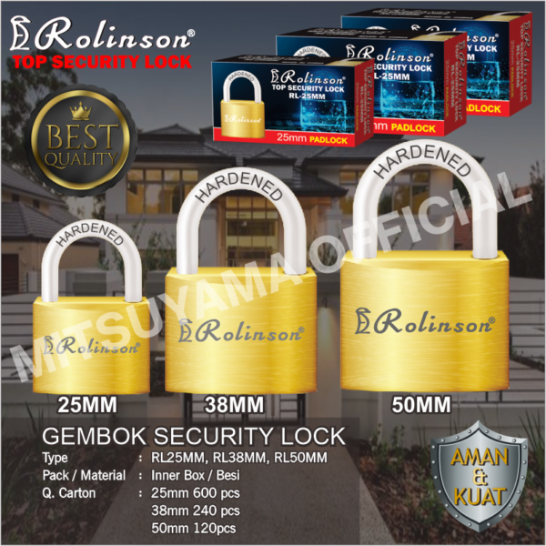 Rolinson Padlock Gembok RL-25, RL-38, RL-50