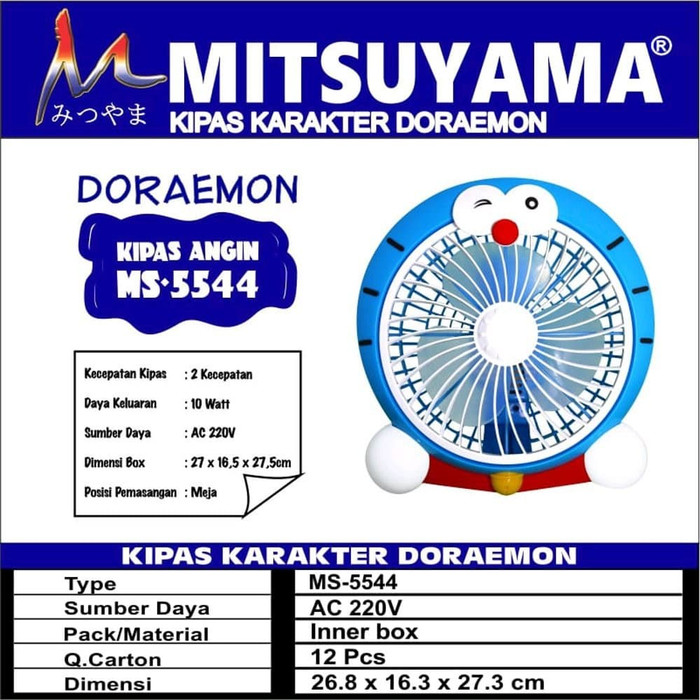 MS-5544 Kipas Angin Karakter Doraemon - Gambar 2