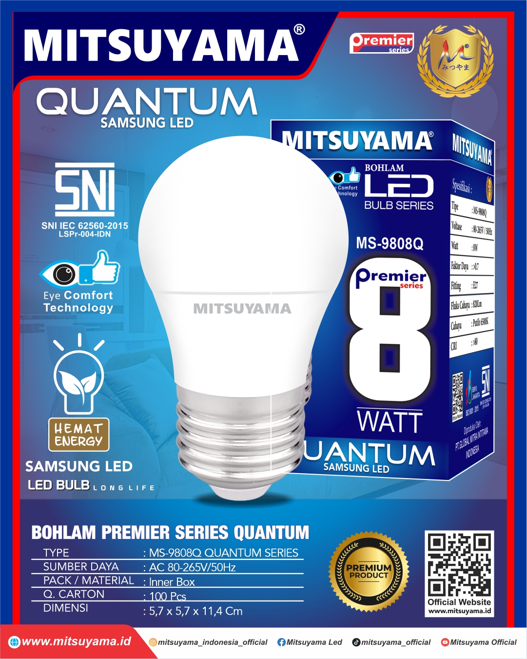 Bohlam Premier Quantum ( 5, 8, 12, 15, 18, 23, 30, 40, 50 ) - Gambar 3