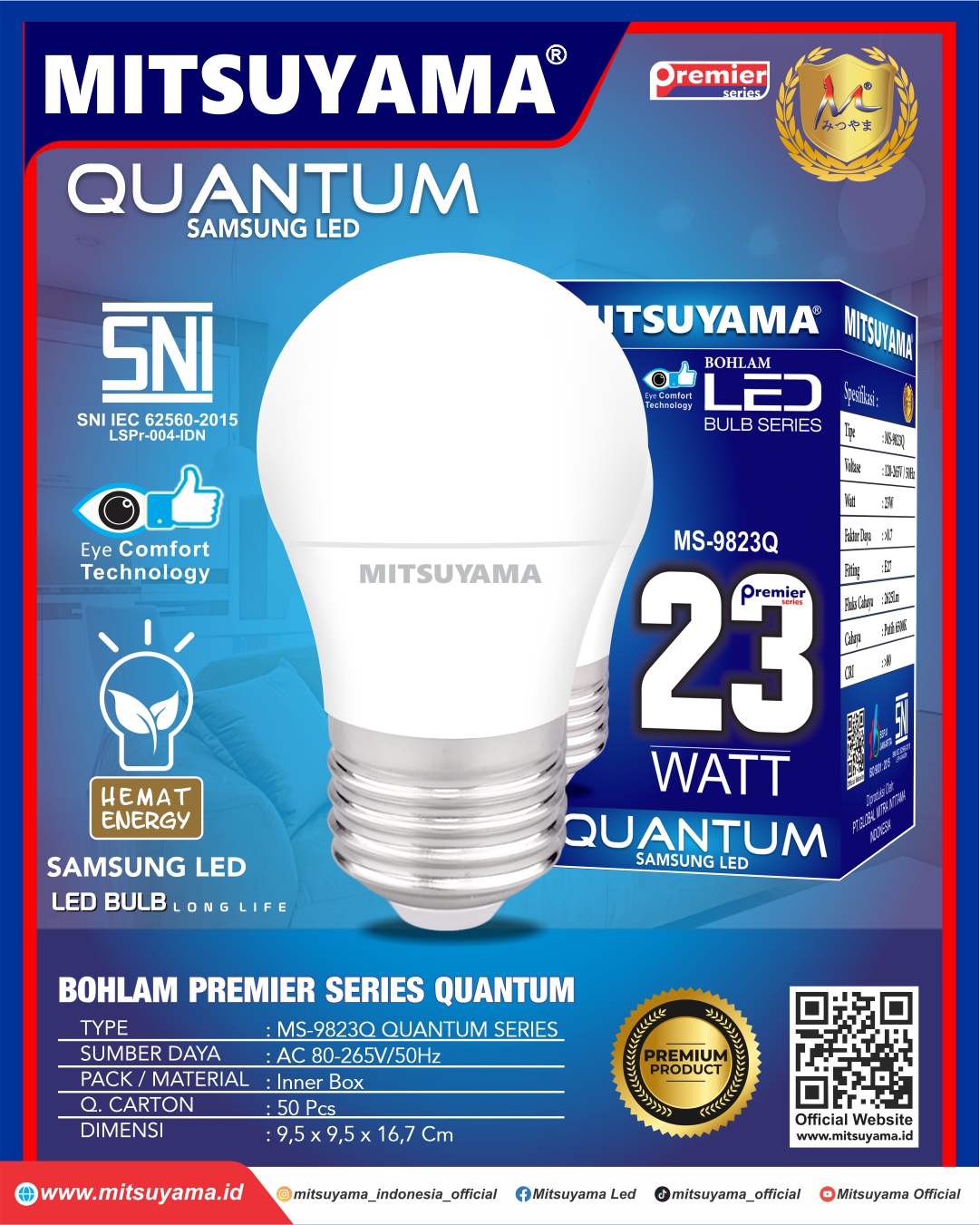 Bohlam Premier Quantum ( 5, 8, 12, 15, 18, 23, 30, 40, 50 ) - Gambar 7