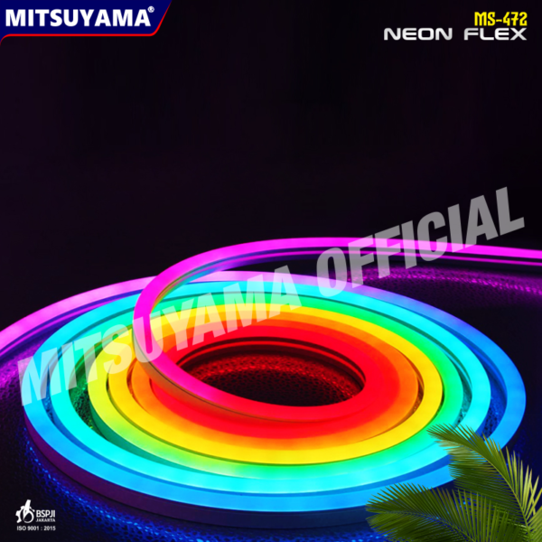 Lampu Neon LED Strip 5Meter MS-472 DC 12V bonus adaptor