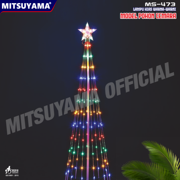 Lampu Hias Warna Warni Model Pohon Cemara 1,5 Meter MS-473