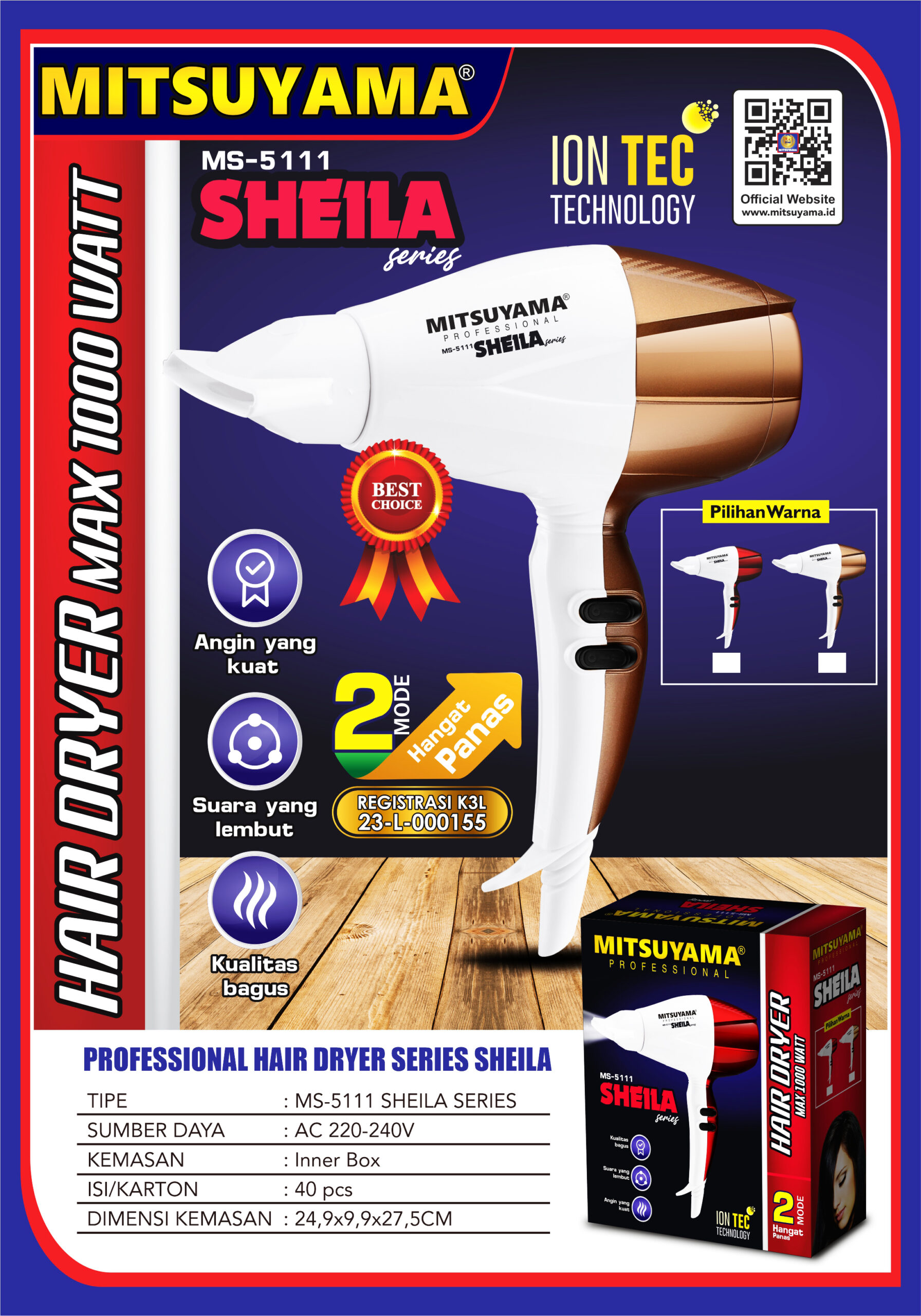 Hair Dryer Professional MS-5111 series Sheila - Gambar 2