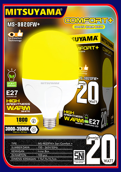 Bohlam Comfort Plus Warm White - Gambar 5