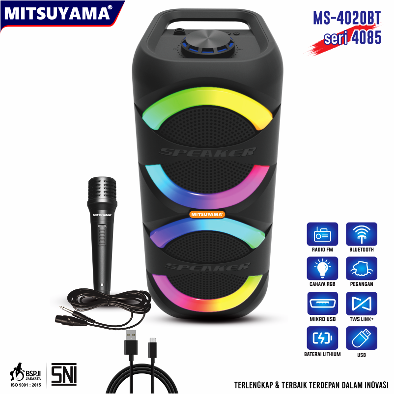 Speaker Portable Wireless Mitsuyama MS-4020BT seri 4085