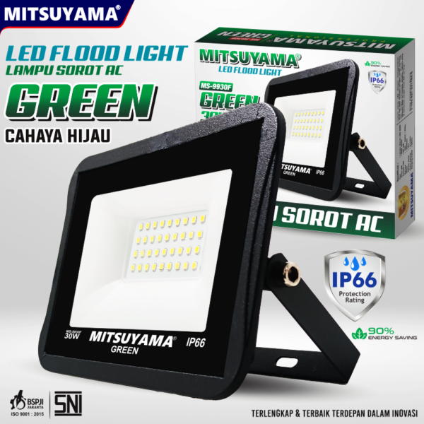 Lampu Sorot AC LED Flood Light Green IP66 MS-99xxF