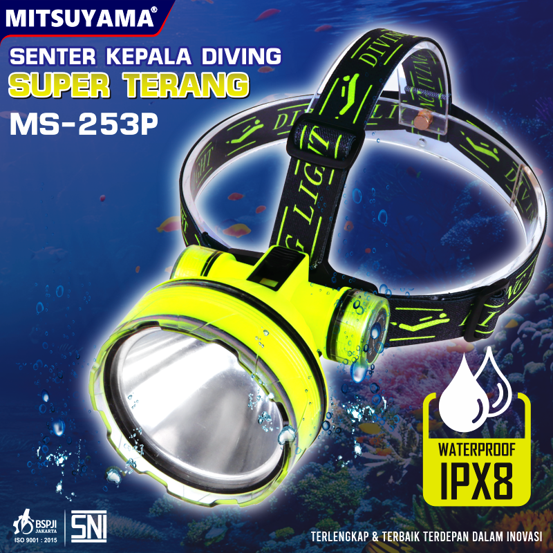Senter Kepala Diving Superior Terang MS-253P