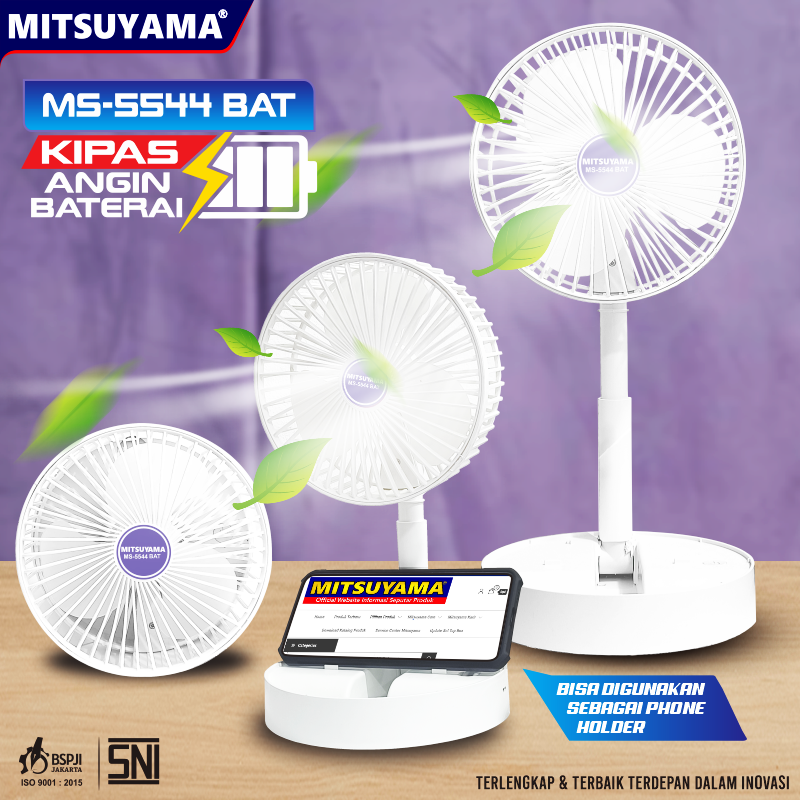 Kipas Angin USB 6,5" MS-5544 BAT