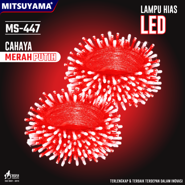 Lampu Hias Tirai LED Merah Putih MS-447