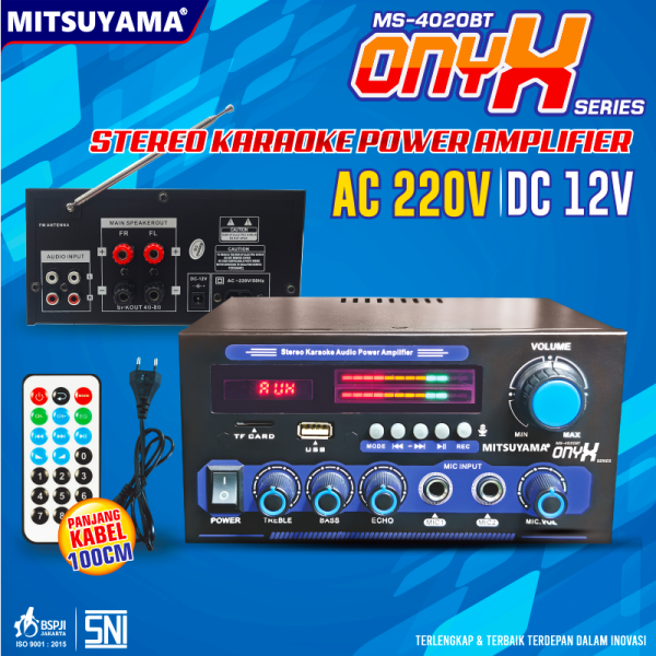 Stereo Karaoke Power Amplifier 600W Bluetooth MS-4020BT series Onyx