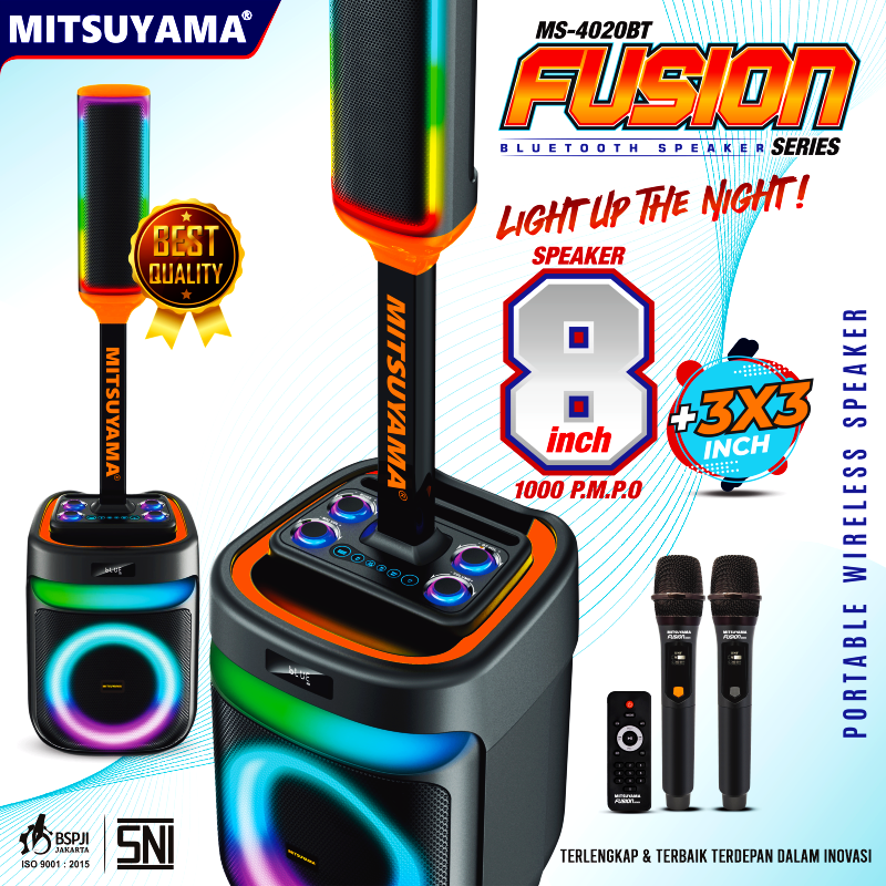 Speaker Bluetooth Portable Wireless Stereo MS-4020BT FUSION series